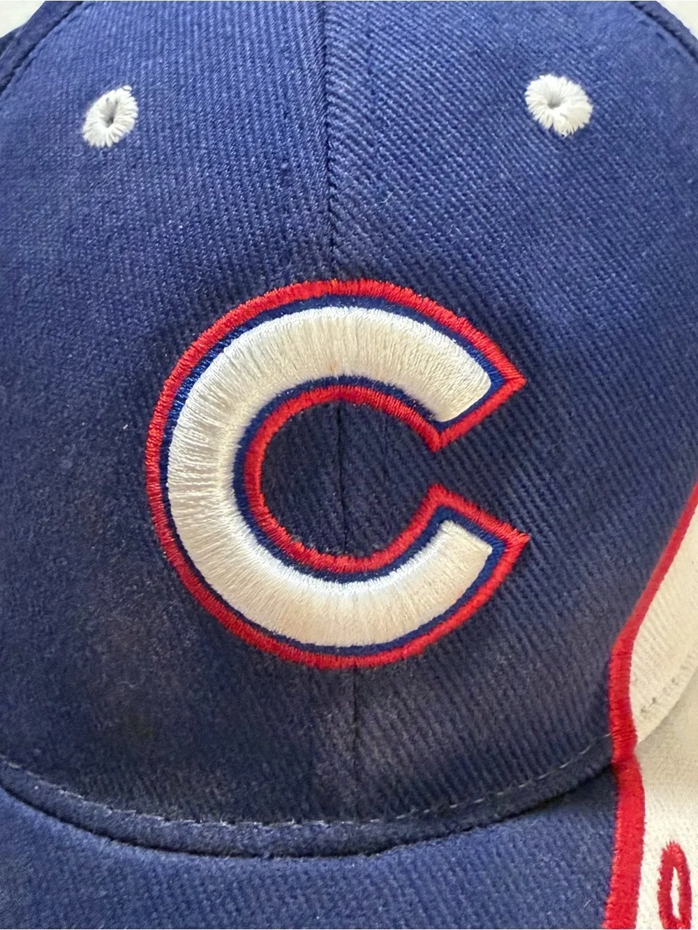 Chicago Cubs Navy and White Baseball Cap with Red Accent
